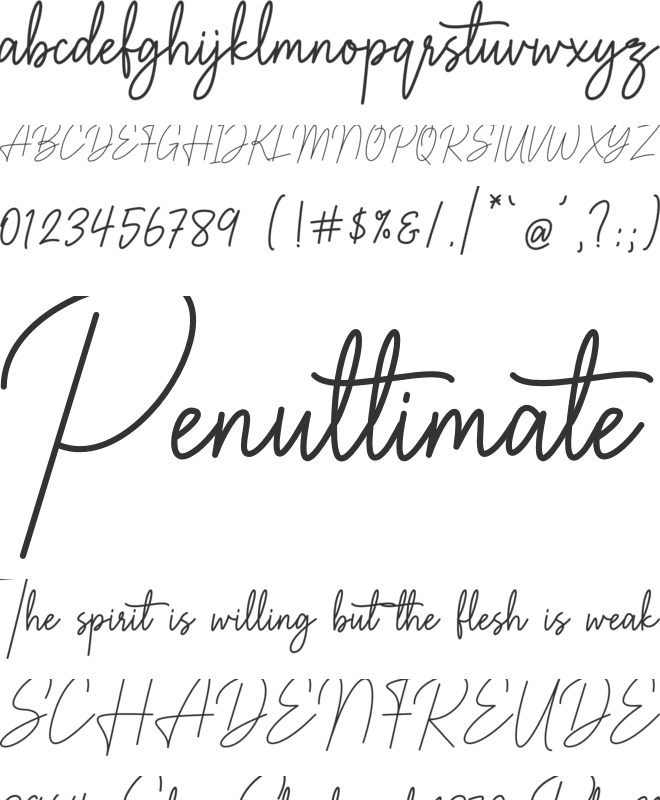 Bastery font preview