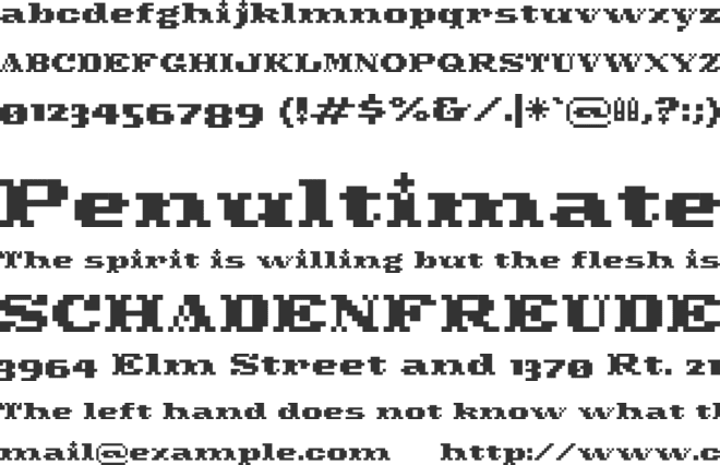 Pixel Cowboy font preview