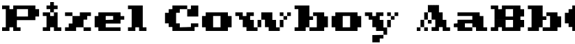 Pixel Cowboy font