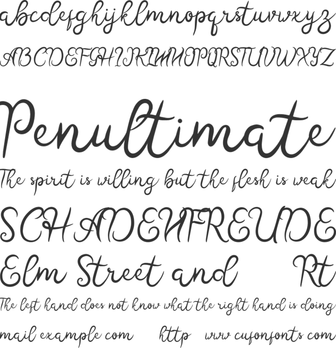 Hallo Betty font preview