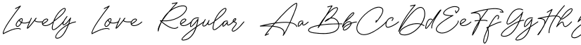 Lovely Love Regular font