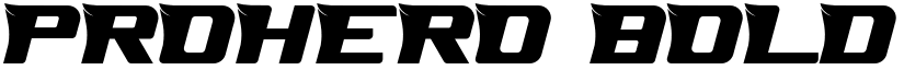 PROHERO BOLD font