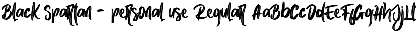 Black Spartan - personal use Regular font