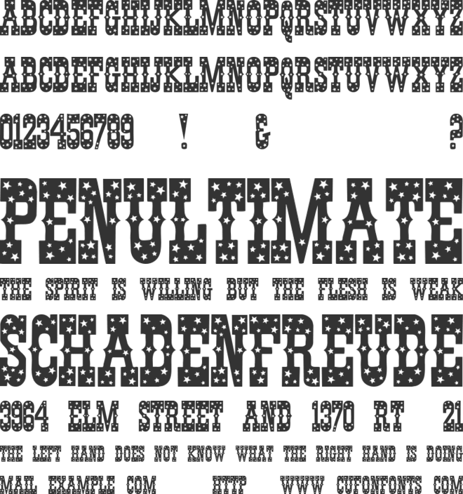 Pentagon font preview