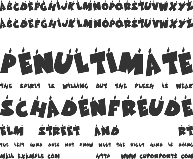 KR Birthday Letters font preview