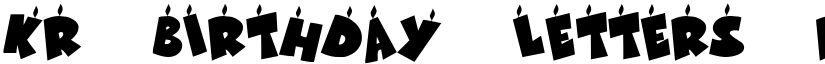 KR Birthday Letters Regular font