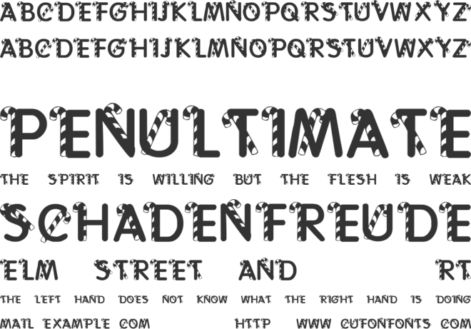 KR Cane Letters font preview