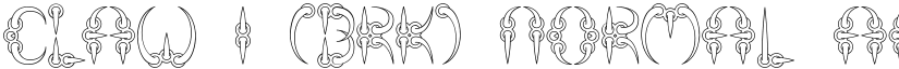CLAW 1 (BRK) font download