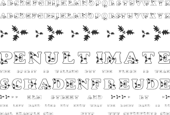 KR Holly font preview