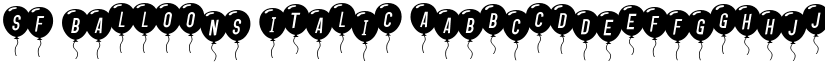 SF Balloons Italic font