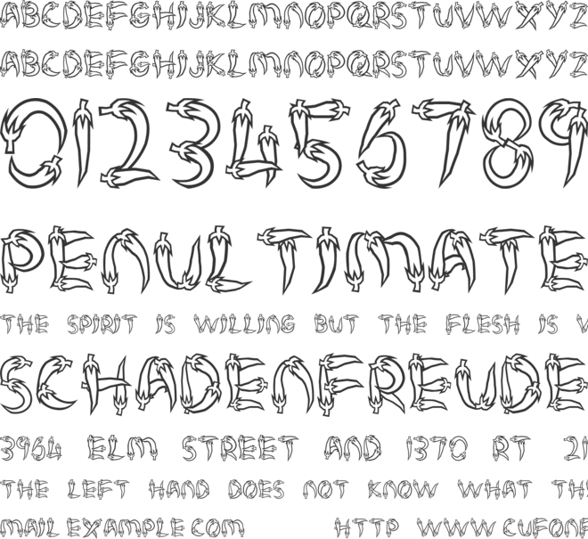 PEDASNYER font preview