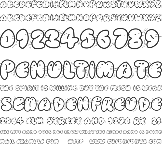 Animaletters font preview