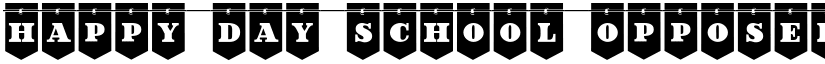 Happy Day School Opposed Black font