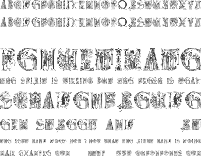 MedievalAlphabet font preview