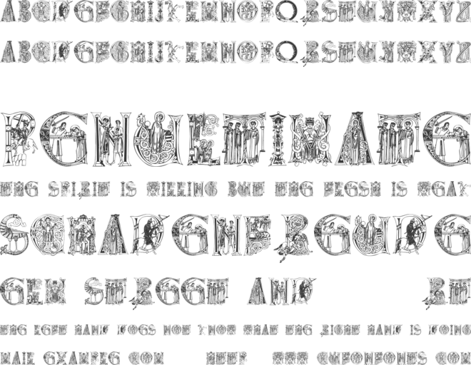 MedievalAlphabet font preview