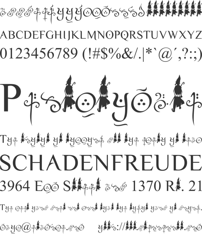 Yellow Magician font preview