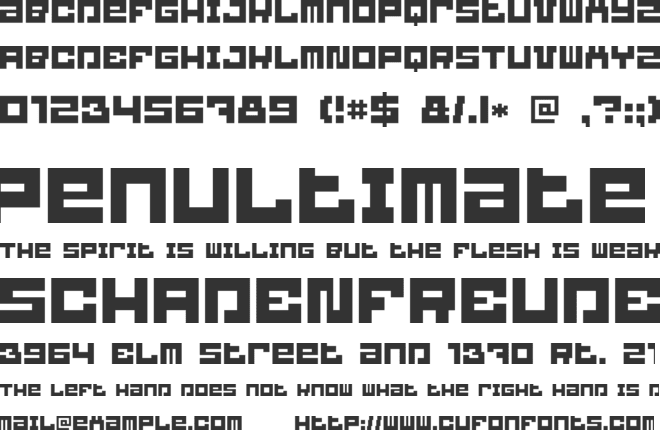 Blockbit font preview