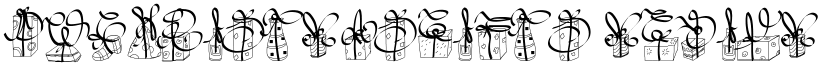 PWChristmasGifts Medium font