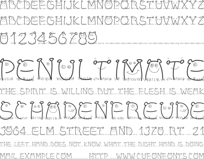 PWChildren font preview