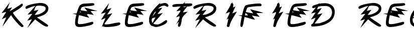 KR Electrified Regular font