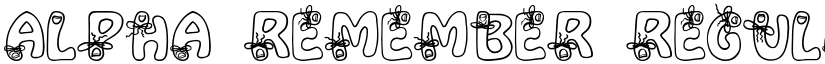 Alpha Remember Regular font