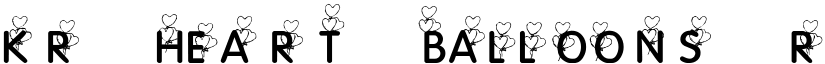 KR Heart Balloons Regular font