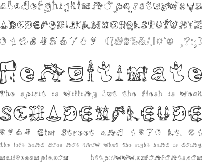 Halloween Match font preview