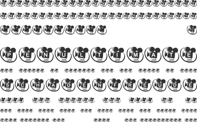 KR Movie Time font preview