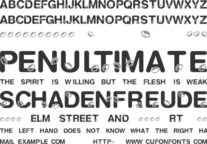 KR Football Fun font preview