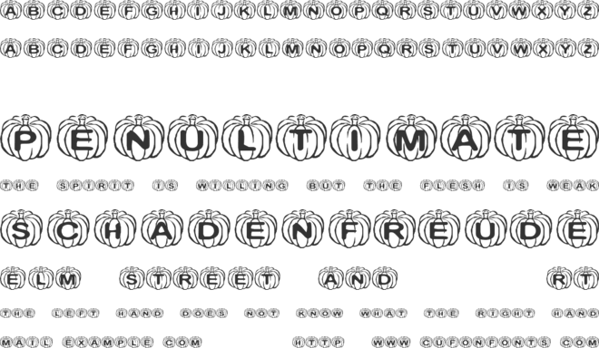 KR Perfect Pumpkin font preview