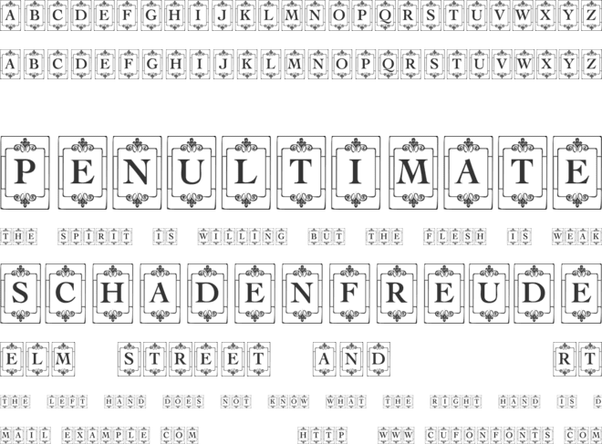 KR Deco Caps One font preview