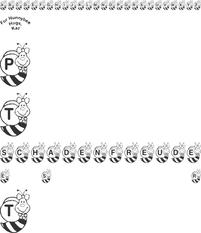 KR Hunnybee font preview