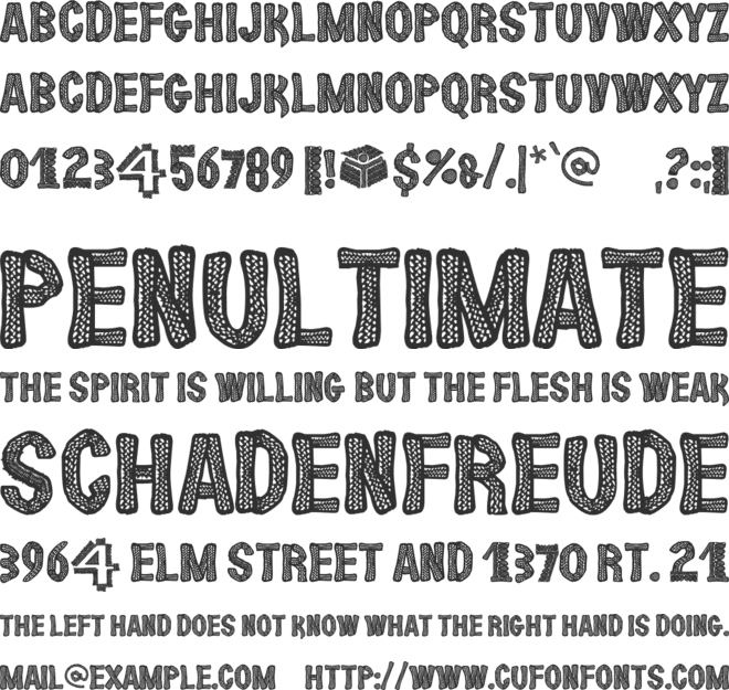 Lace Nice font preview