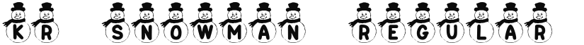 KR Snowman Regular font