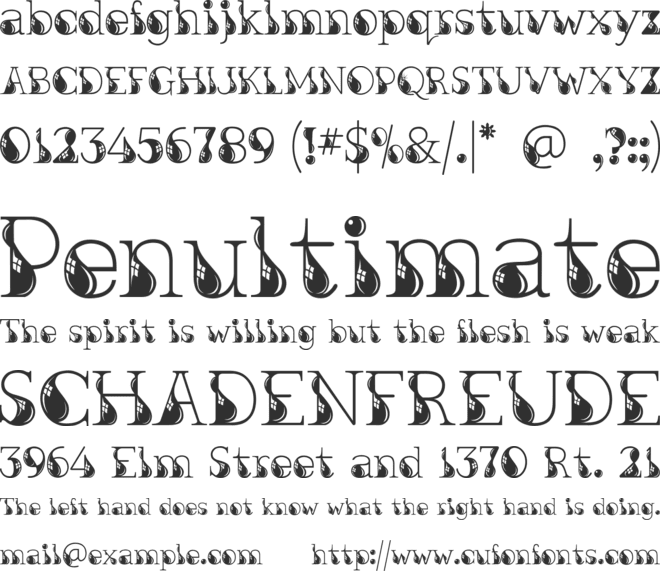 Kingthings Inkydinky font preview