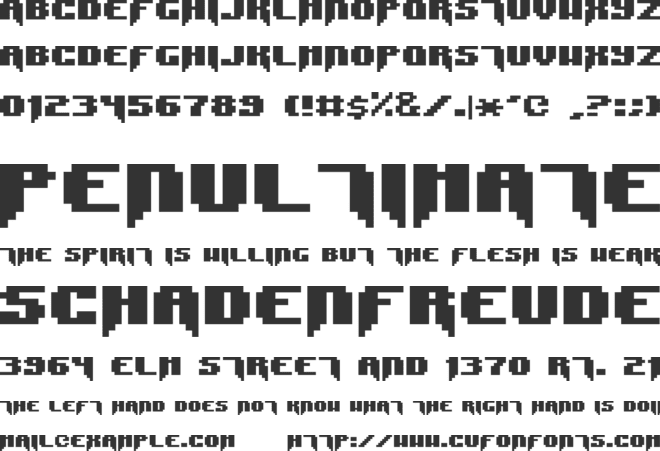 Syntax Error / Syntax Terror font preview