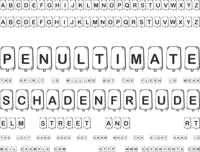 KR Popsicle font preview