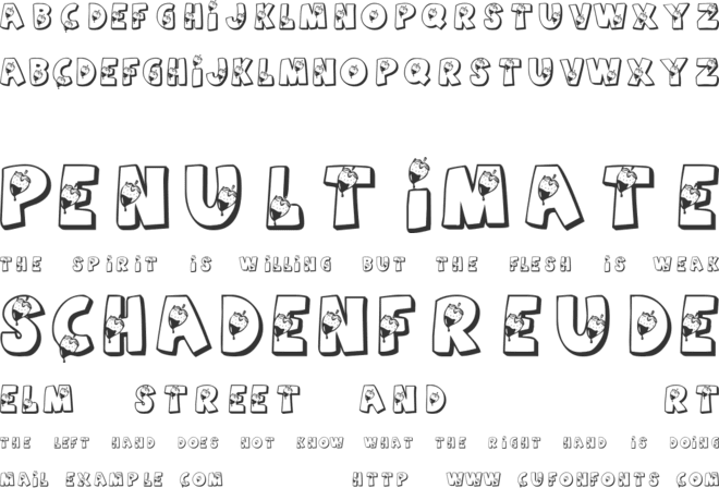KR Summer Candy font preview