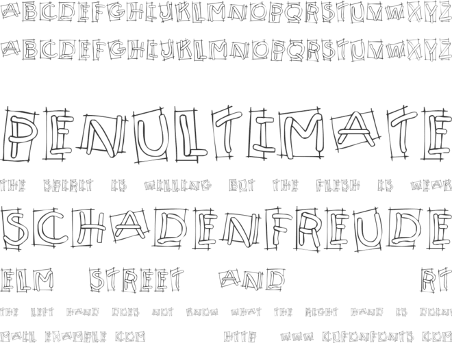 KR Boxy font preview