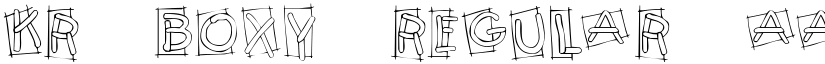 KR Boxy Regular font