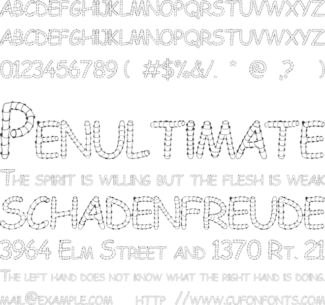Chowes font preview