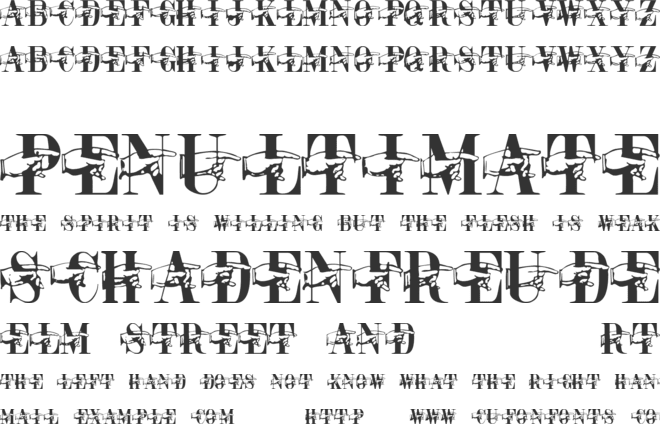 Pointage font preview