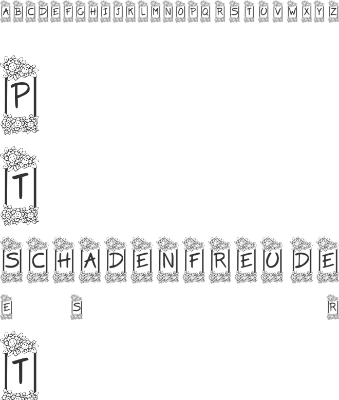 KR Flower Frame font preview