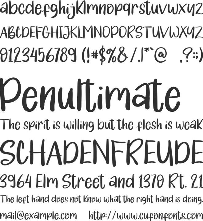 Cheerful Newyear font preview