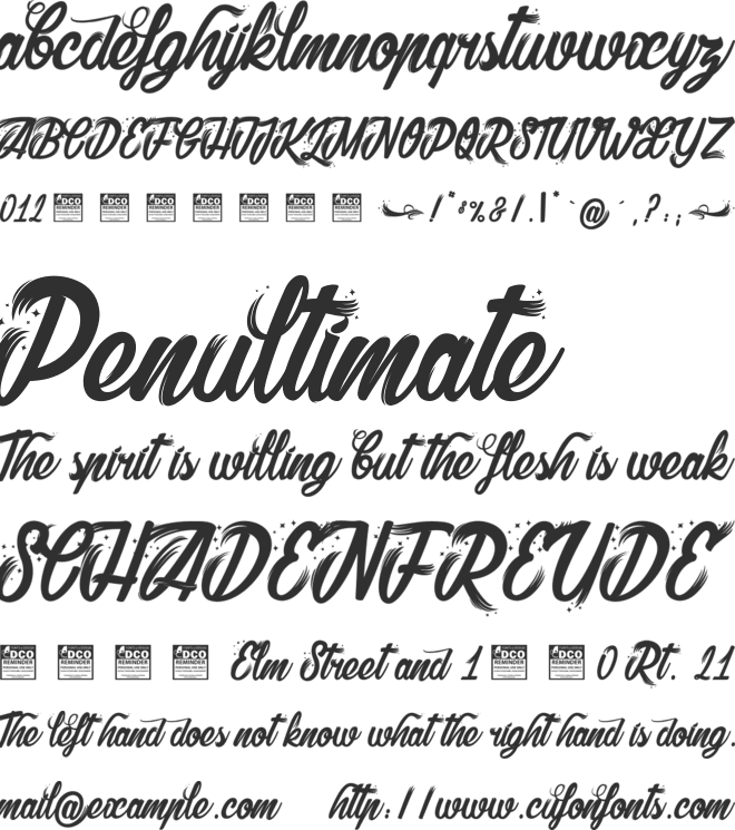 Shelter_PersonalUseOnly font preview