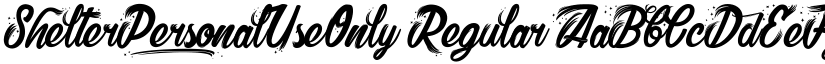 Shelter_PersonalUseOnly Regular font