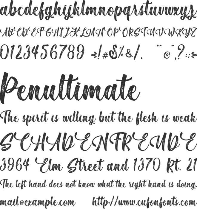 Milla Cilla - Personal Use font preview