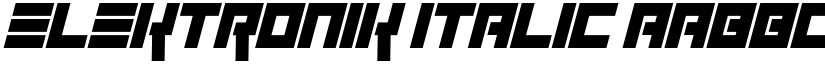 Elektronik Italic font