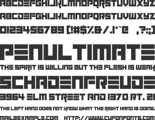 Elektronik font preview