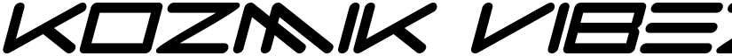 Kozmik Vibez Italic font